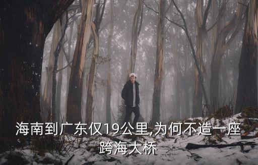 海南到廣東多少公里建大橋,海南到廣東僅19公里