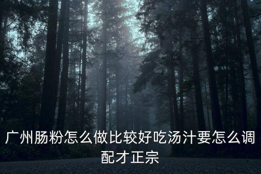 廣東腸粉怎么熬湯,廣州腸粉怎么做比較好吃