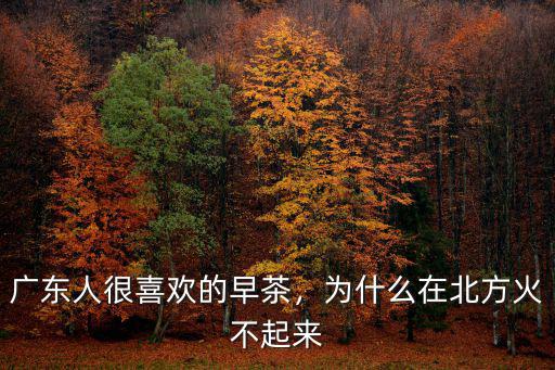廣東人很喜歡的早茶，為什么在北方火不起來