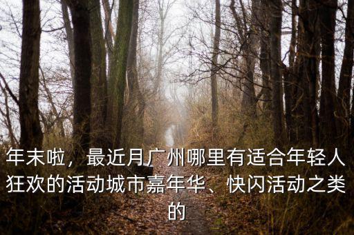 十一月份廣州哪里有活動,12月廣州哪里有花看
