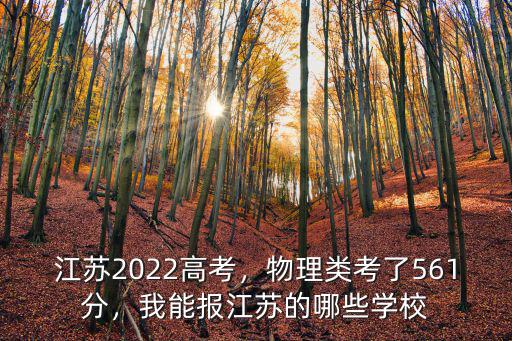 2002年江蘇高考多少分可以上南航,物理類考了561分