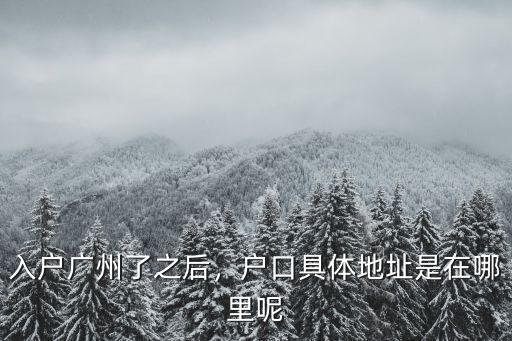 廣州落戶落哪里,如果入戶廣州戶口會落在哪里