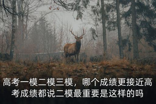 高考一模二模三模，哪個成績更接近高考成績都說二模最重要是這樣的嗎