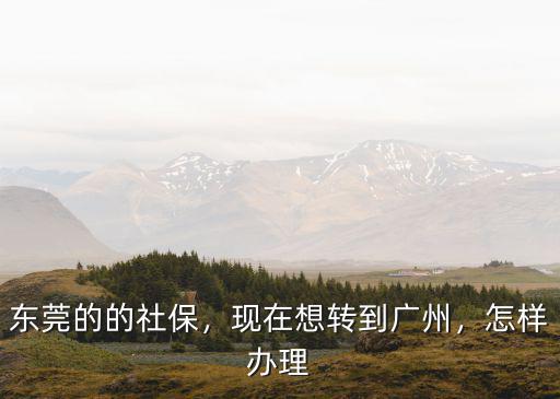 怎么辦理東莞社保地址遷移,東莞的的社保