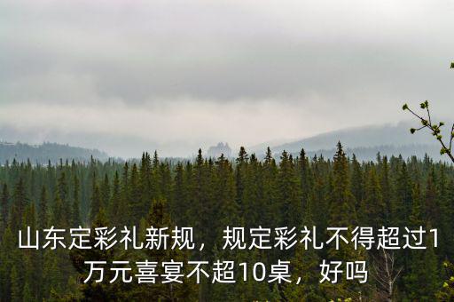 山東平原結婚彩禮政府規定多少,山東定彩禮新規