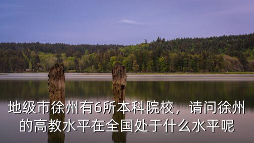 地級市徐州有6所本科院校，請問徐州的高教水平在全國處于什么水平呢