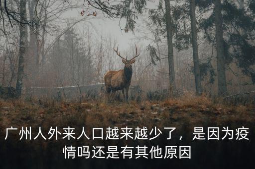 廣東加外來人口有多少人,廣州人外來人口越來越少了
