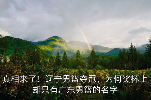 真相來了！遼寧男籃奪冠，為何獎杯上卻只有廣東男籃的名字