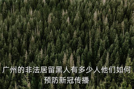 廣州黑人感染多少人,網傳廣州111個黑人感染