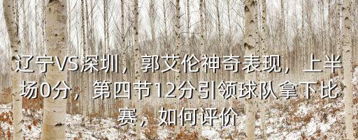 遼籃對深圳郭艾倫得多少分,郭艾倫復蘇16分