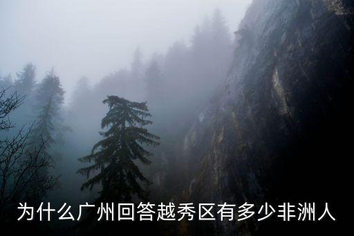 廣州居住多少非洲人,廣州有多少黑人