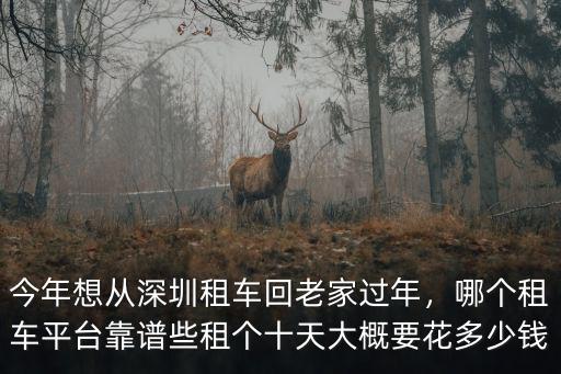 在深圳租個小車多少錢,考慮想在深圳租個出租車跑