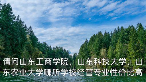 請問山東工商學院，山東科技大學，山東農業大學哪所學校經管專業性價比高
