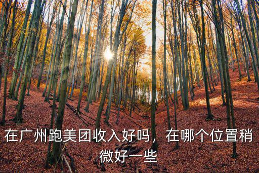 廣州在哪里做美團飲食比較好,在廣州跑美團收入好嗎