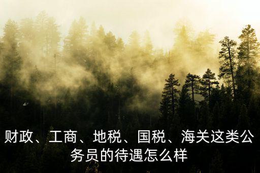 中山地稅待遇怎么樣,海關這類公務員的待遇怎么樣