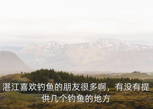 湛江哪里可以釣魚的地方,有沒有提供幾個釣魚的地方