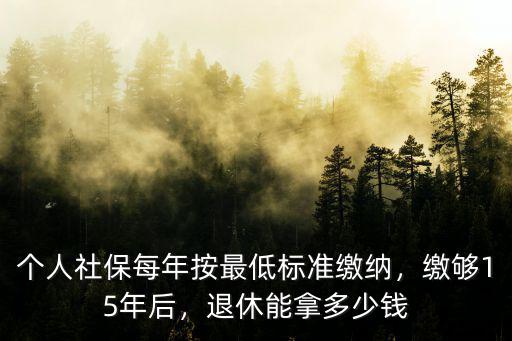 蘇州最低退休金每月多少錢,個人社保每年按最低標準繳納