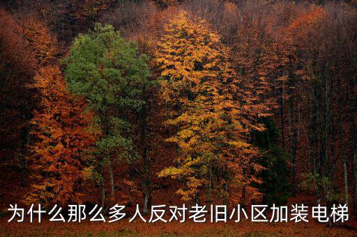 為什么那么多人反對老舊小區加裝電梯