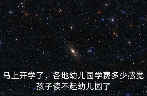 馬上開學了，各地幼兒園學費多少感覺孩子讀不起幼兒園了