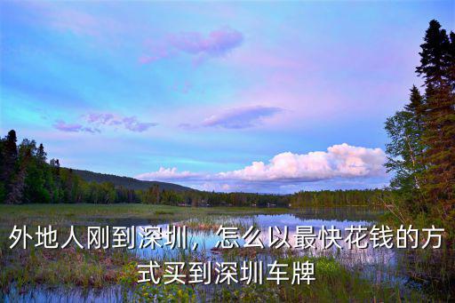 深圳車牌一般能賣多少錢,外地人剛到深圳