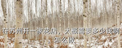 在深圳開花店要多少錢一月,大概需要多少錢啊