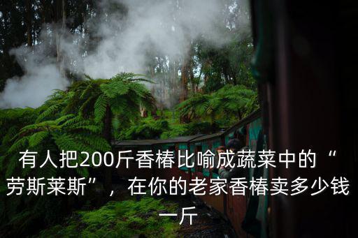 有人把200斤香椿比喻成蔬菜中的“勞斯萊斯”，在你的老家香椿賣多少錢一斤