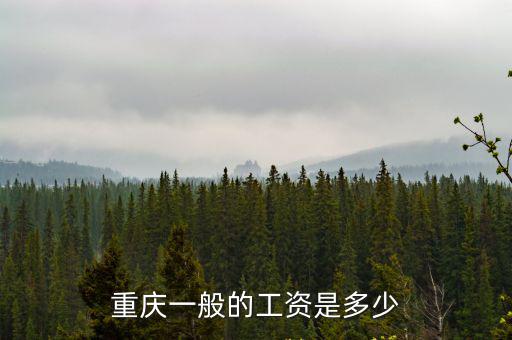 重慶一般的工資是多少