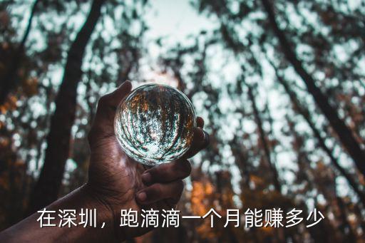 在深圳，跑滴滴一個月能賺多少