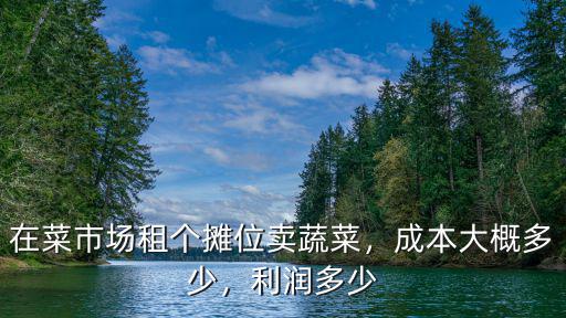 珠海菜市場攤位多少,菜市場攤位你了解多少