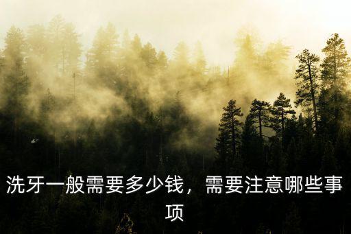 洗牙一般需要多少錢，需要注意哪些事項