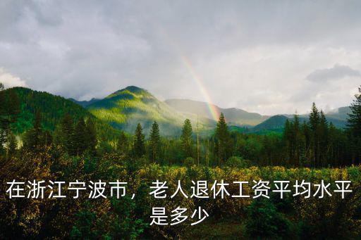 在浙江寧波市，老人退休工資平均水平是多少