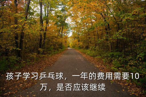 孩子學習乒乓球，一年的費用需要10萬，是否應該繼續
