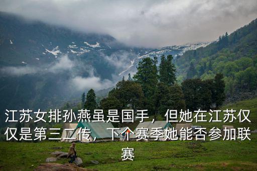 江蘇女排孫燕雖是國手，但她在江蘇僅僅是第三二傳，下個(gè)賽季她能否參加聯(lián)賽