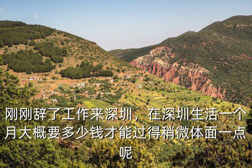 深圳一個月的消費多少錢,正常一個月的消費水平是多少