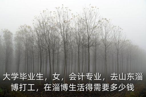 大學(xué)畢業(yè)生，女，會(huì)計(jì)專業(yè)，去山東淄博打工，在淄博生活得需要多少錢