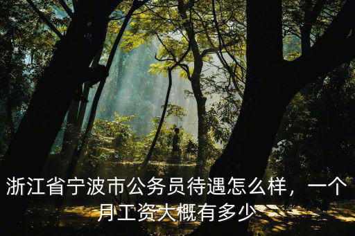 浙江省寧波市公務員待遇怎么樣，一個月工資大概有多少