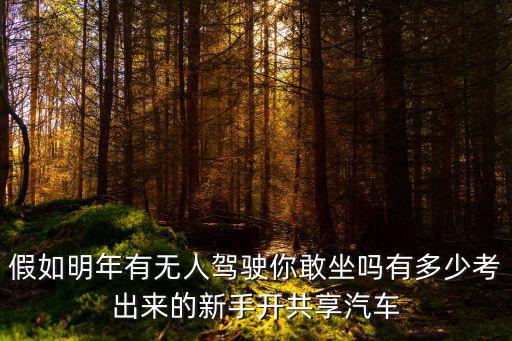 深圳無(wú)人駕駛汽車現(xiàn)在有多少,你怎么看待無(wú)人駕駛汽車
