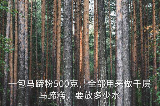 一包馬蹄粉500克，全部用來做千層馬蹄糕，要放多少水