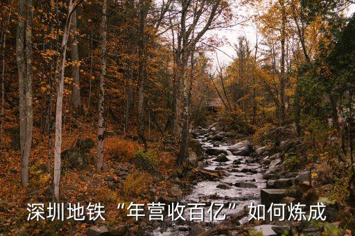 深圳地鐵一般多少年回本,深圳地鐵年?duì)I收百億如何煉成