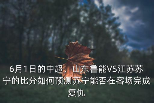 6月1日的中超，山東魯能VS江蘇蘇寧的比分如何預測蘇寧能否在客場完成復仇