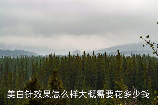 淮安美白針多少錢,大概需要花多少錢