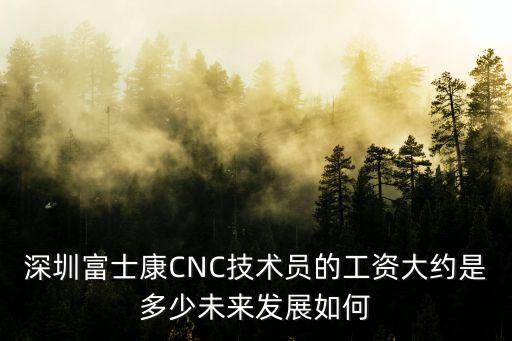 深圳富士康CNC技術(shù)員的工資大約是多少未來發(fā)展如何