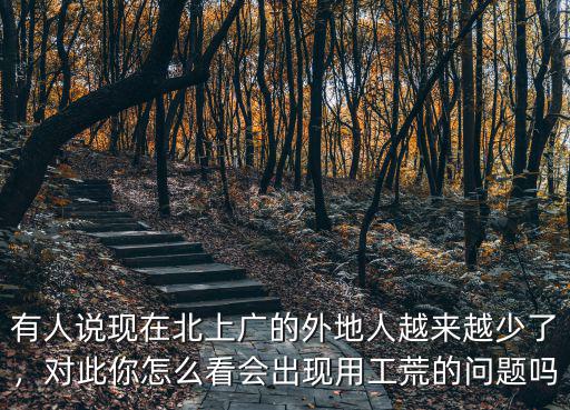 有人說現在北上廣的外地人越來越少了，對此你怎么看會出現用工荒的問題嗎