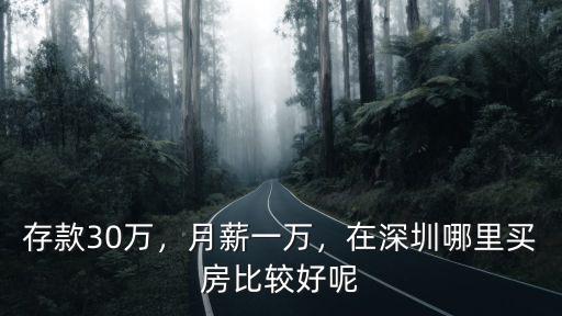 男子在深圳哪里買房,人在深圳首付30萬買房