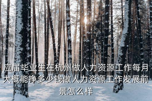 杭州做人力工資有多少,杭州月薪最低有多少