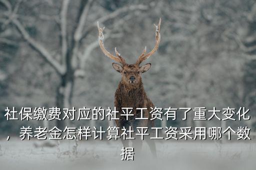 社保繳費對應的社平工資有了重大變化，養老金怎樣計算社平工資采用哪個數據