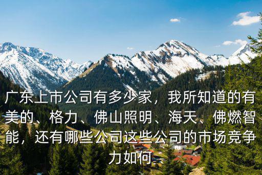 佛山上市公司有多少家,廣東上市公司有多少家