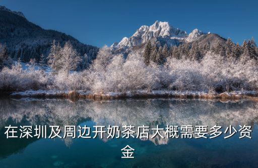 深圳開店需要多少錢經(jīng)商,想在深圳開一家一點點奶茶店