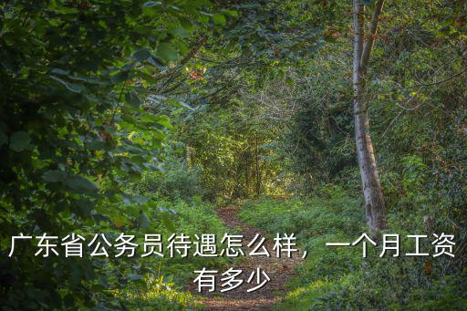 廣東省公務員待遇怎么樣，一個月工資有多少
