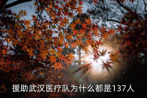 援助武漢醫療隊為什么都是137人